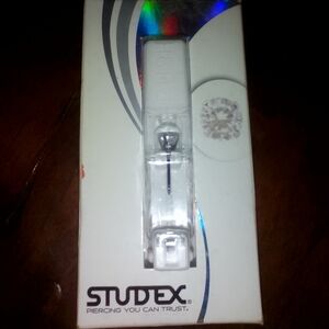 Studex Silver Piercing Kit Stainless Steel Small Clear Gemstone